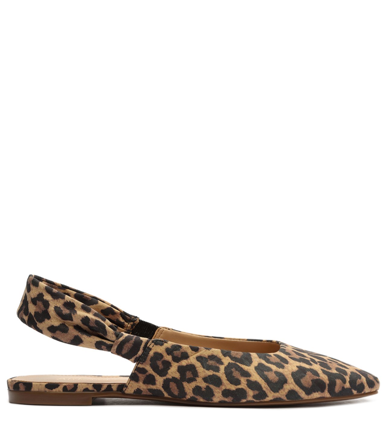 Sapatilha Animal Print Couro Slingback Arezzo