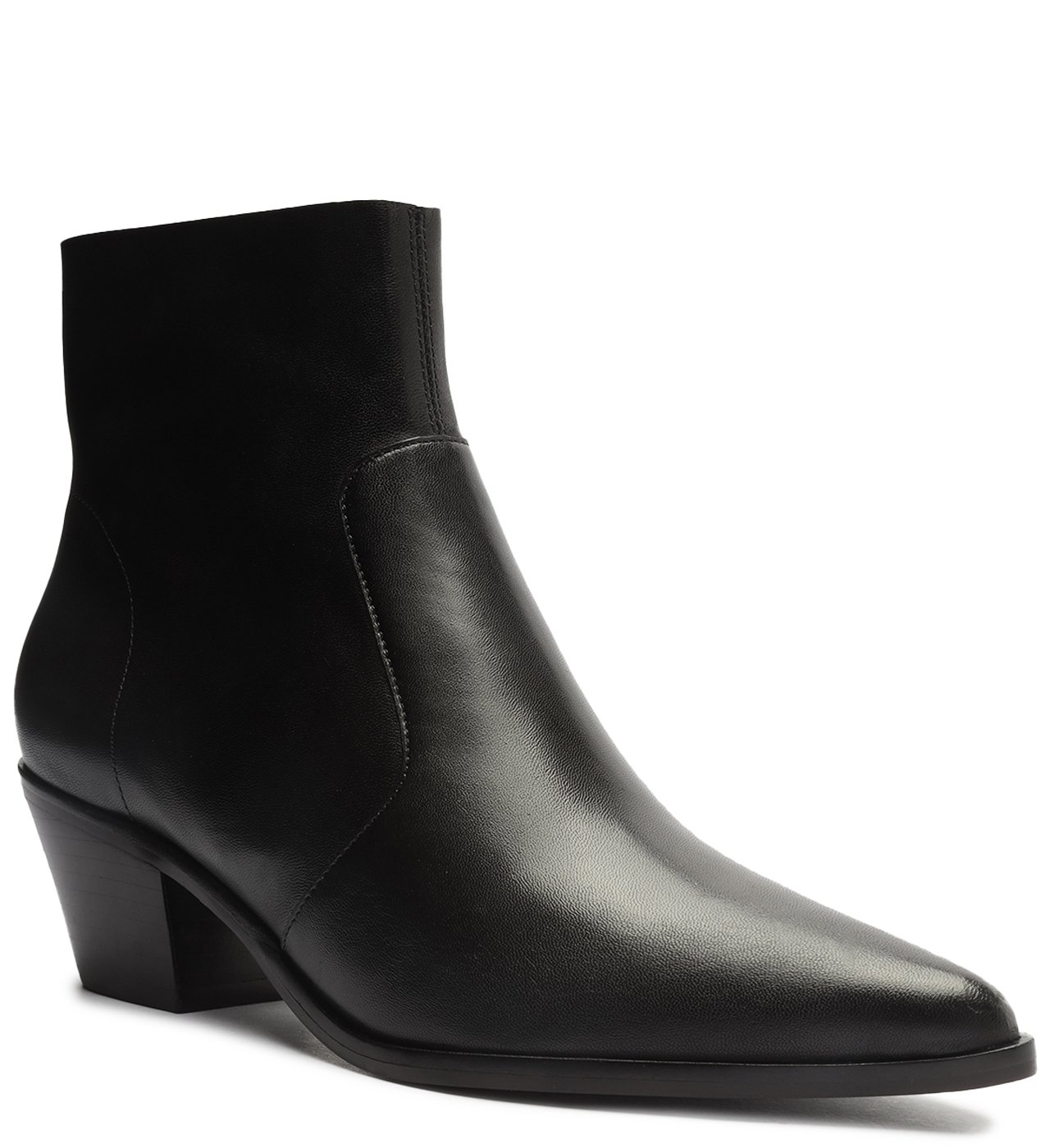 Ankle Boot Couro West Preta