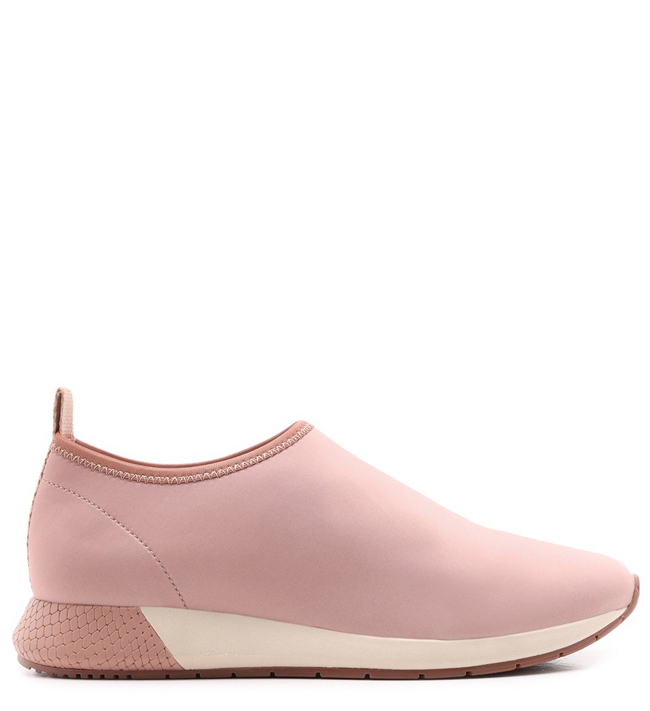 T nis Slip On Estilo Esportivo Rosa Fibra El stica Arezzo