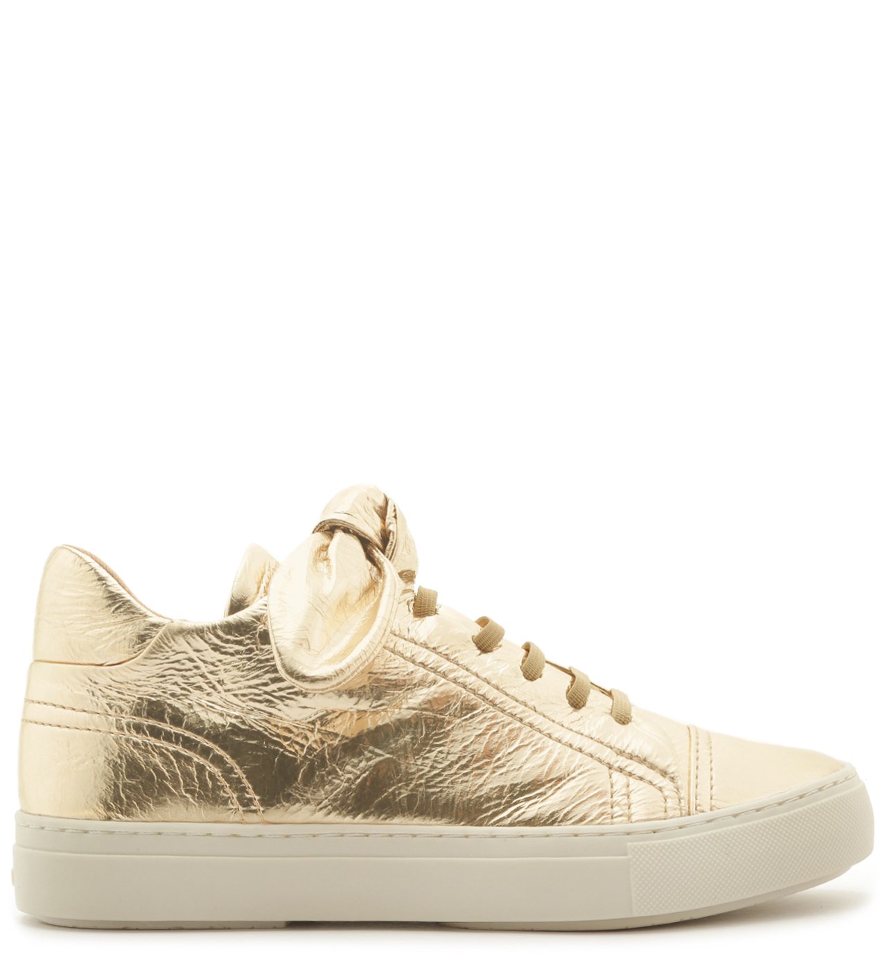 Tenis dourado feminino store arezzo