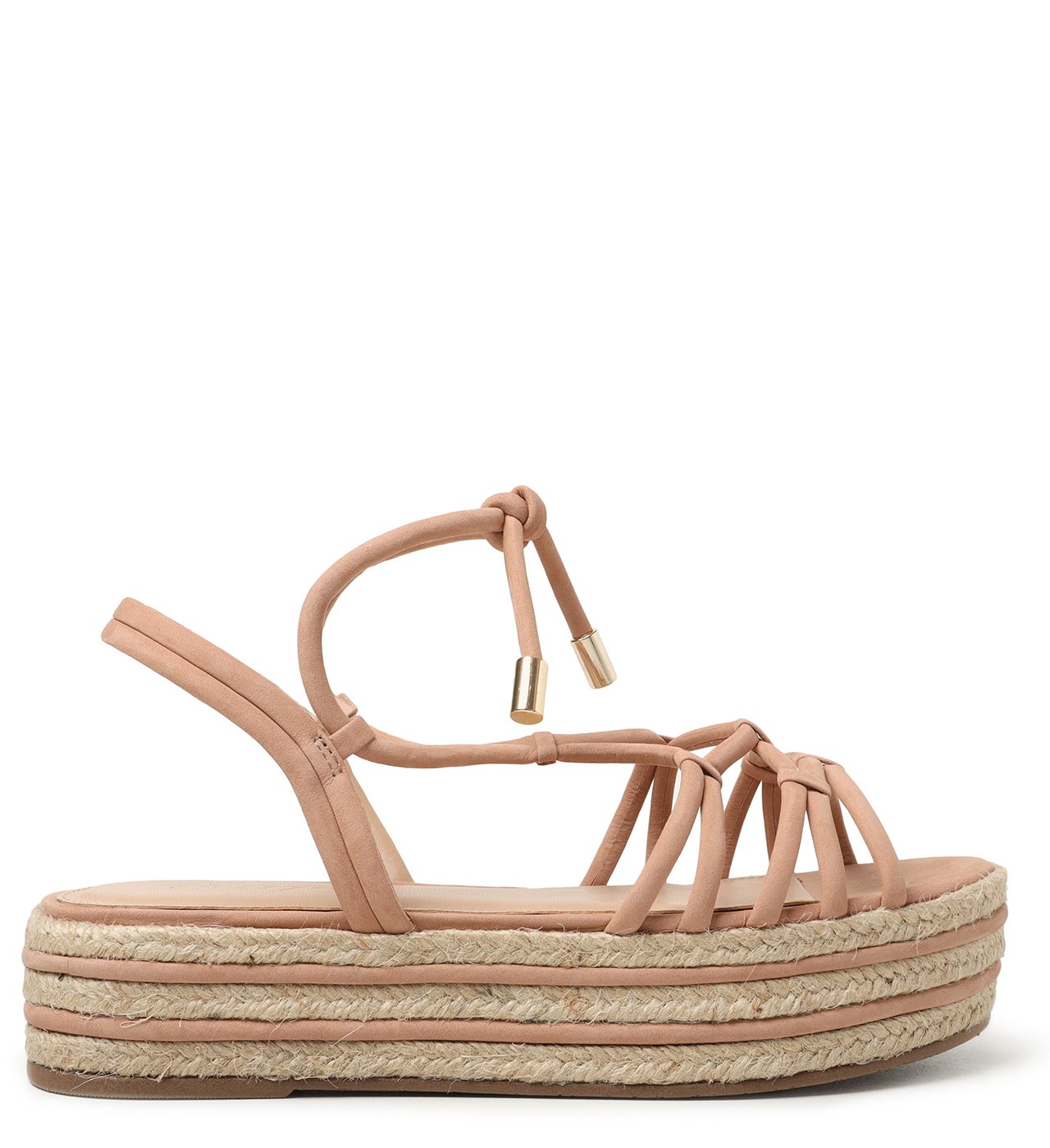 Sand lia Bege Nobuck Flatform Amarra o Arezzo