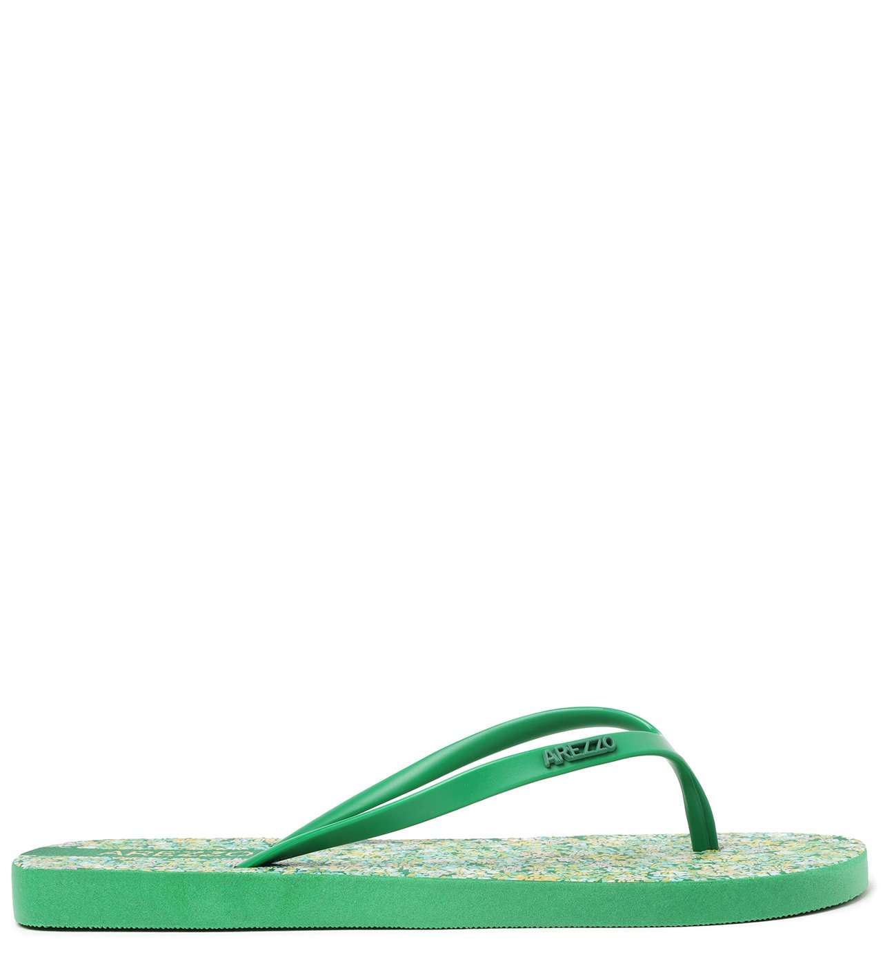 Chinelo de Dedo Verde Floral Arezzo