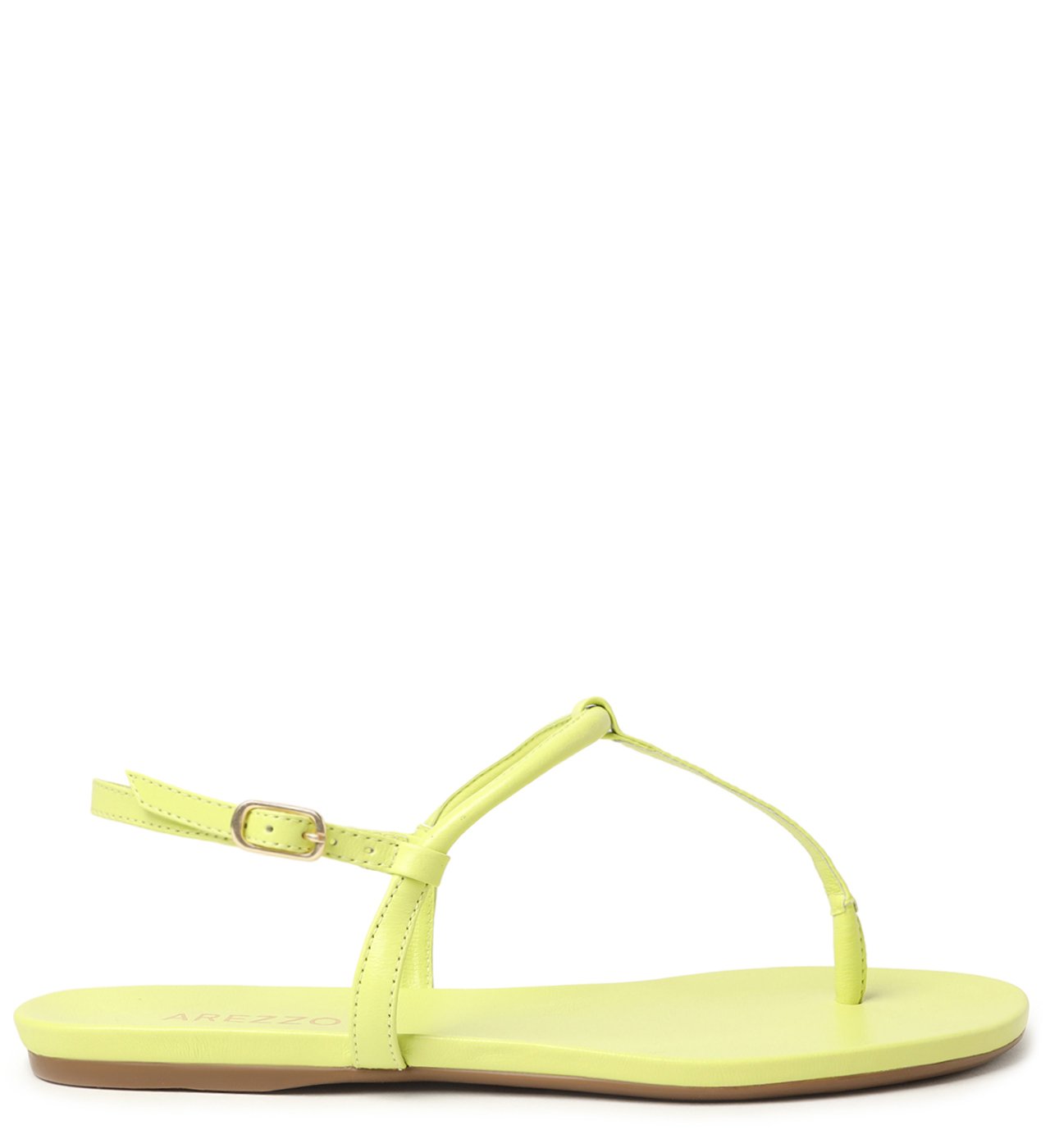 Sand lia Rasteira Verde Slim Light Citrus Arezzo