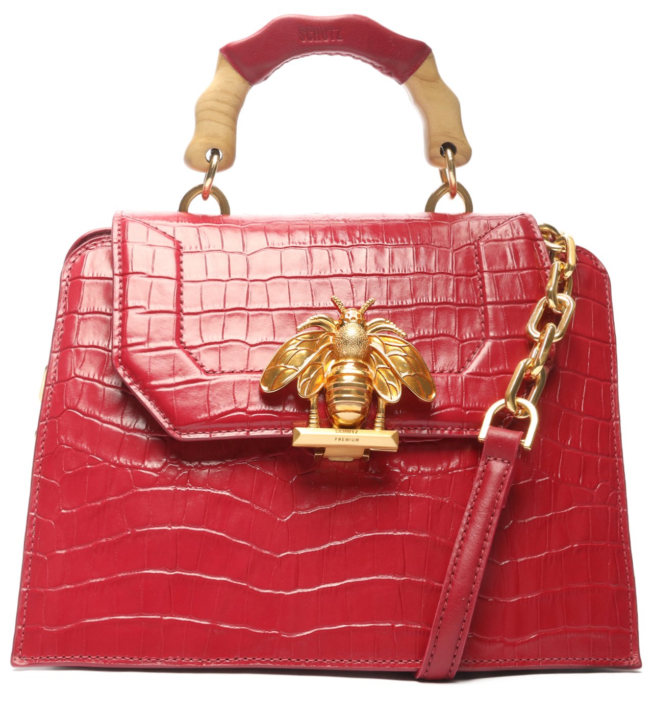 red crocodile handbolsa